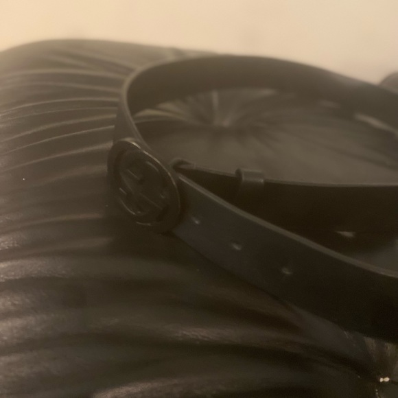 Gucci Leather belt with interlocking G BLACK,BLACK - Picture 6 of 10